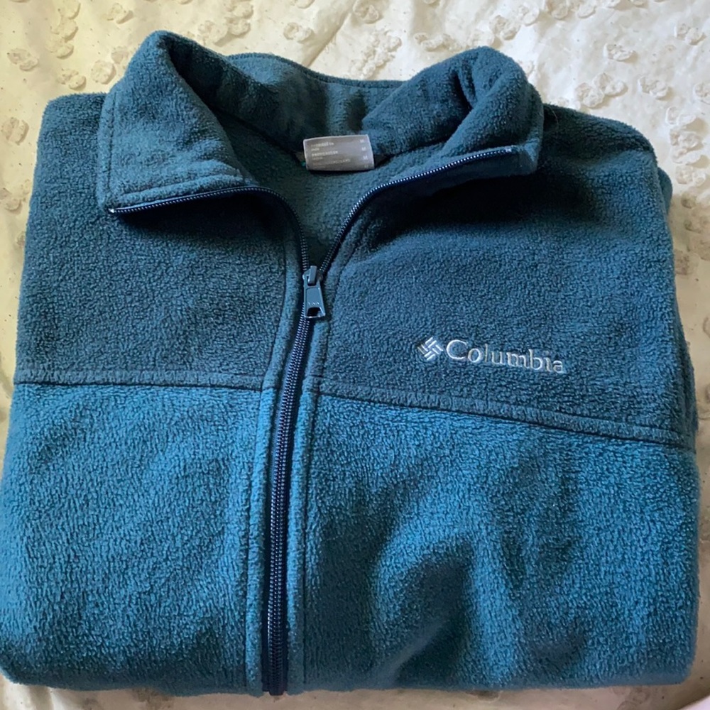 Columbia Teal Zip Up Fleece